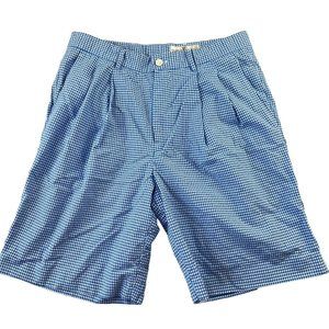 Fairway & Greene Mens Golf Shorts Size 32 Blue White‎ Gingham Check Caddyshack